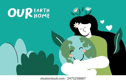 Día de la Tierra poster ilustración Vector