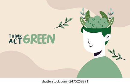 Earth day poster illustration vector