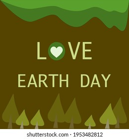 Earth day poster. International days. April days.