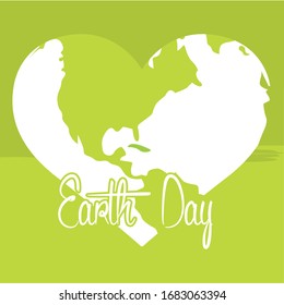 Earth day poster with an earth planet - Vector