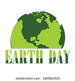 Earth day poster with an earth planet - Vector