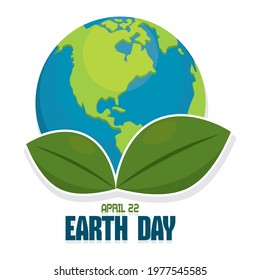 Earth day poster Planet Earth Vector illustration