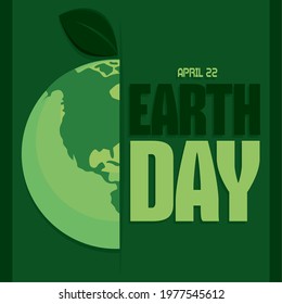 Earth day poster Planet Earth Vector illustration
