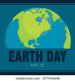 Earth day poster Planet Earth Vector illustration