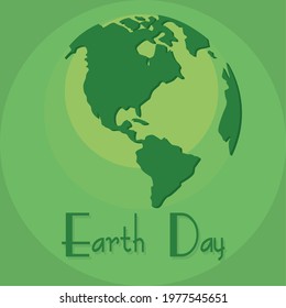Earth day poster Planet Earth Vector illustration