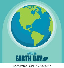 Earth day poster Planet Earth Vector illustration