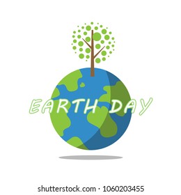 Earth Day Poster Template, Earth Day logo and element designs, vector illustration