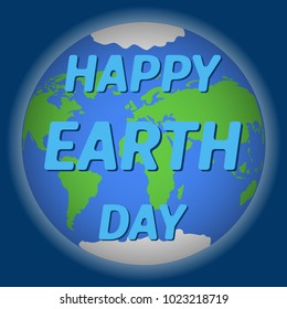 Earth Day poster. Vector illustration with the Earth day