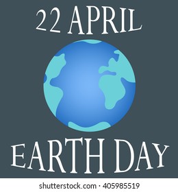 Earth Day poster, vector illustration