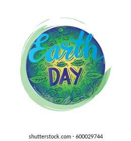  Earth Day poster. Vector illustration with the Earth day