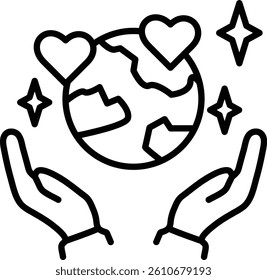 Earth Day Poster Vector Line Icon Design