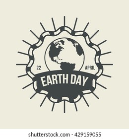 Earth Day poster. World Earth Day vector template