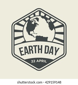 Earth Day poster. World Earth Day vector template
