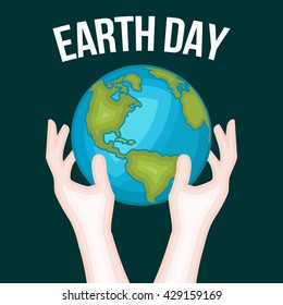 Earth Day poster. World Earth Day vector template