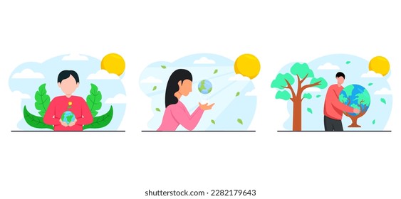 Earth Day Protect the Planet Flat Bundle Design