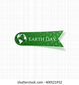 Earth Day realistic green Tag