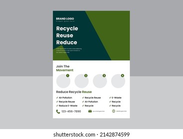 earth day recycling event flyer poster design template. free waste recycling event flyer poster design template. 