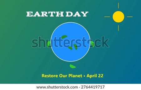 Earth Day restore planet poster design