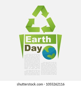 Earth Day Save My Life Design On White Background.