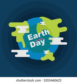 Earth Day Save My Life Design On White Background.