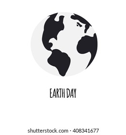 Earth Day. Save planet. Africa, Europe, Great Britain. Save date poster. Vector illustration