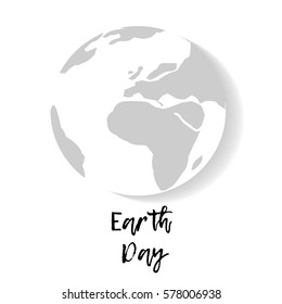 Earth Day. Save planet. Save date poster. Vector illustration