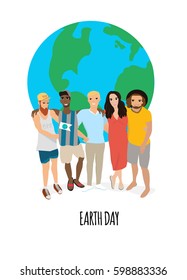 Earth Day. Save planet. Save date poster. Vector illustration