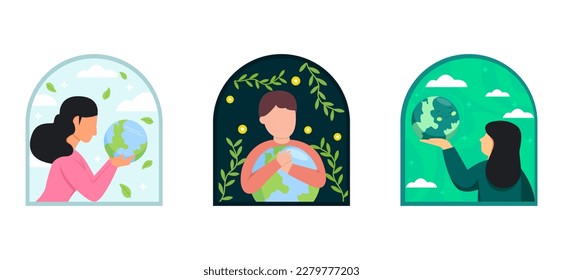 Earth Day Save the Planet Flat Bundle Design