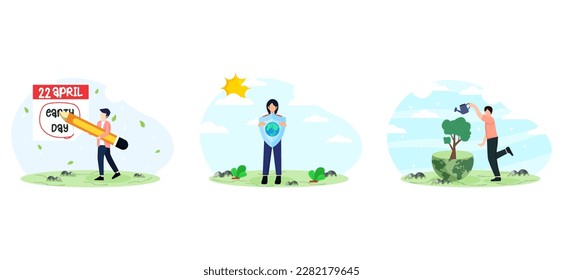 Earth Day Save the Planet Flat Bundle Design