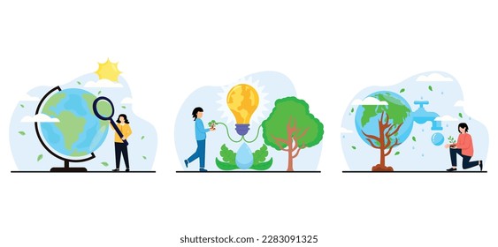 Earth Day Save the Planet Flat Bundle Design