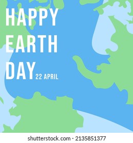 Earth Day save the planet handwriting with Branches and green leaves are on either side in  Earth Day isolated on  background, Vector illustration EPS 10
