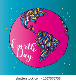 Earth Day. Save the earth. Vector illustration for a postcard or a poster.