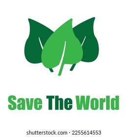 earth day save the world logo vector illustrations