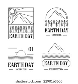 Earth day sign illustration, suitable for poster, logo and many more