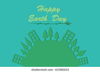 Earth day stay with ecology concept design.vector and illustration