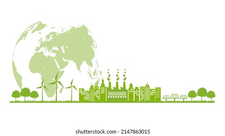 Earth day, Sustainability development, World Environment day and Eco friendly concept, Vector illustration