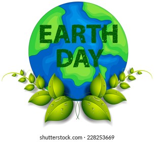 Earth day theme with text