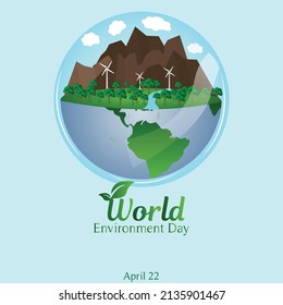 earth day think green day vector, this design use for any kind of creative work 