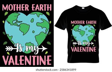 earth day t-shirt design,  Earth Day Teacher Shirt Heart Earth Day 2025 T-Shirt