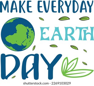 Earth day t-shirt design, earth day vector. svg