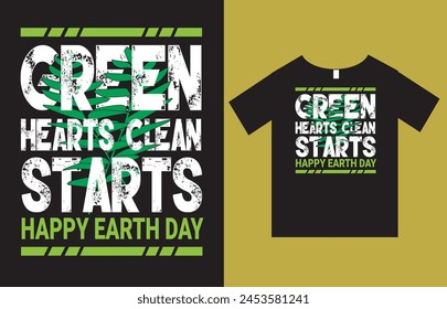 Earth Day T-Shirt Design Vector File , Planet T-Shirt Design , Environmental T-Shirt Design , Global T-Shirt Design