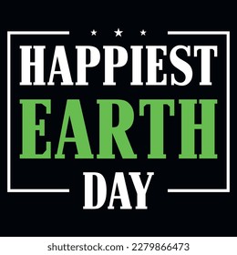 Earth day typographic tshirt design vector design