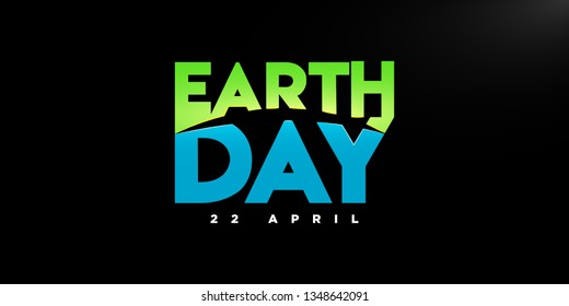 Earth day typography.
