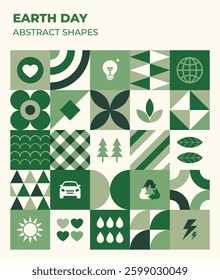 earth day vector abstract shapes