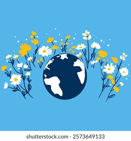 Earth Day Vector Art Collection: Eco-Friendly Illustrations Focused on Sustainability, Nature Conservation, Renewable Energy, and Environmental Awareness