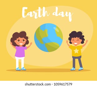 Earth day Vector. Cartoon. Isolated art