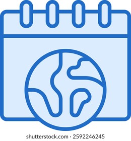 Earth Day Vector Design for Environmental Awareness. Global sustainability illustration, eco-friendly planet symbol, nature protection concept. Solid line icon