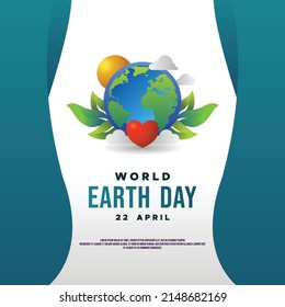 Earth Day Vector Design Template