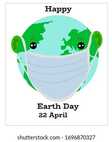 Earth Day. Vector. Earth Day is an event that is celebrated all over the world on April 22. The main idea is to demonstrate support for environmental protection. Vector white background isolated.