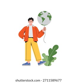 Vector del Día de la Tierra Ilustración plana EPS 10 archivo